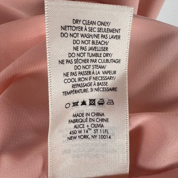 NWT alice + olivia Classics Harmony Racerback Cowl Neck ALine Blush Mini Dress 6 - Picture 16 of 16